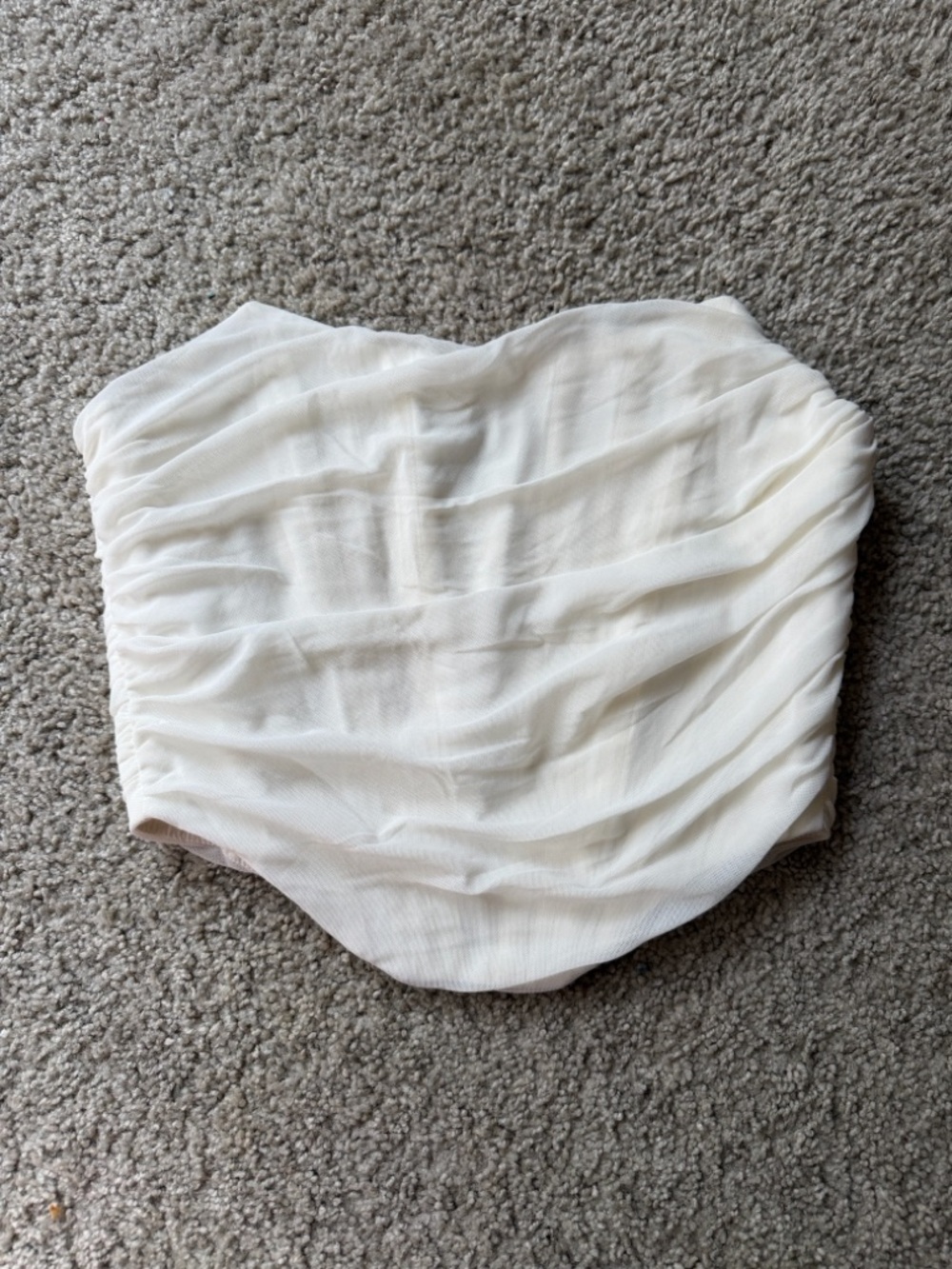 White Corset Top with Boning Small